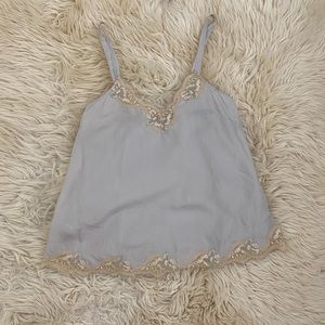 Express Vintage Silk Lace Lingerie Cami